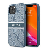 Guess iPhone 13 -kuori, Printed Stripe, sininen