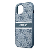 Guess iPhone 13 -kuori, Printed Stripe, sininen