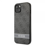Guess iPhone 13 Kuoret Printed Stripe Bottom Harmaa