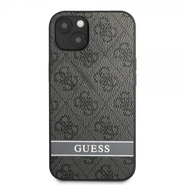 Guess iPhone 13 Kuoret Printed Stripe Bottom Harmaa