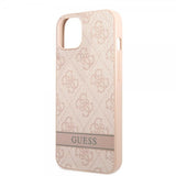 Guess iPhone 13 Kuori Printed Stripe Bottom Pinkki