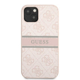 Guess iPhone 13 -kuori, Printed Stripe, pinkki