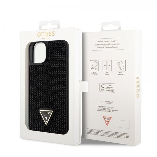 Guess iPhone 13 Kuori Rhinestone Musta