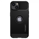 Spigen iPhone 13 -kuori, Rugged Armor, mattamusta