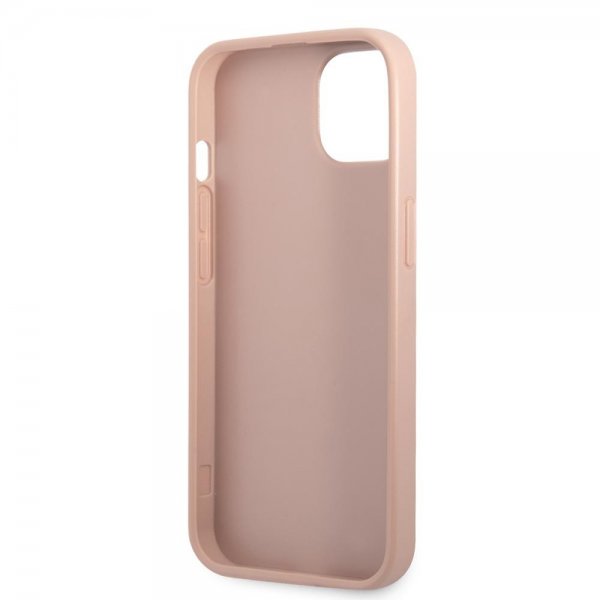 Guess iPhone 13 -kuori Saffiano Double Cardslot, ruusukulta