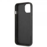 Guess iPhone 13 Suojakuori Saffiano Metal Triangle Musta