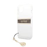 Guess iPhone 13 Kuori Stripe Charm Ruskea