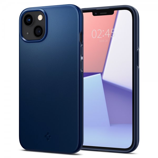 Spigen iPhone 13 Thin Fit -suojakuori, laivastonsininen