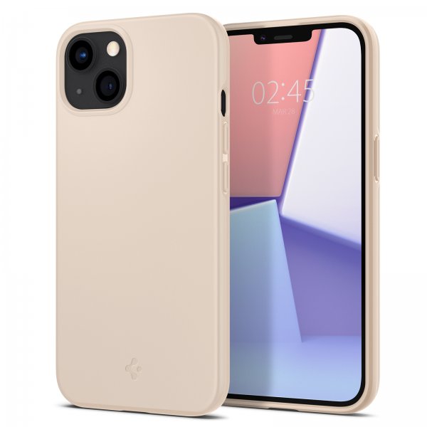 Spigen iPhone 13 Thin Fit Sand Beige -suojakuori