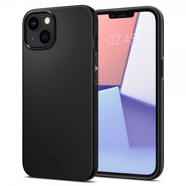 Spigen iPhone 13 -kuori Thin Fit musta