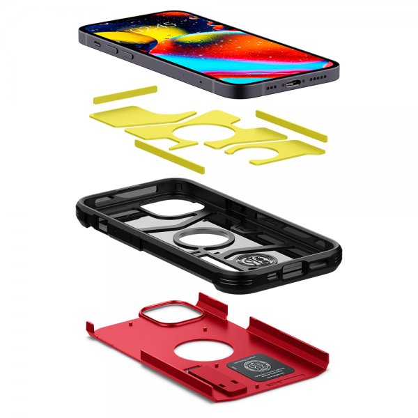 Spigen iPhone 13 -kuori Tough Armor, punainen