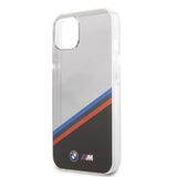 BMW iPhone 13 Kuori Tricolor Stripe Läpinäkyvä Musta