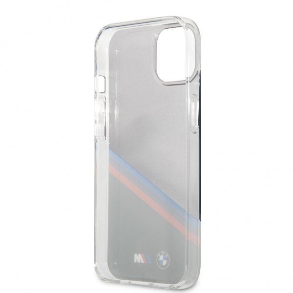 BMW iPhone 13 Kuori Tricolor Stripe Läpinäkyvä Musta