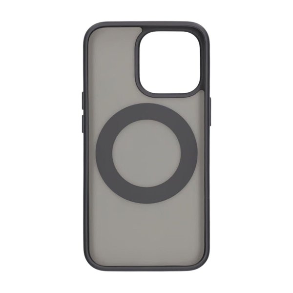 iPhone 13 Pro Max/iPhone 12 Pro Max -kuori pyörivällä MagSafe-jalustalla, musta