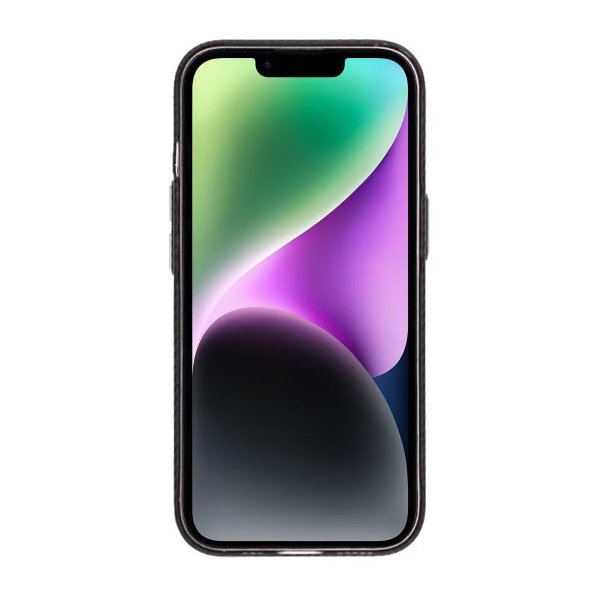 iPhone 13/iPhone 14 Kuori Hiilikuitukuvioitu MagSafe Musta