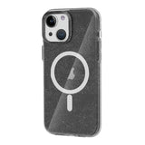 iPhone 13/iPhone 14 Kuori Glitter MagSafe Musta