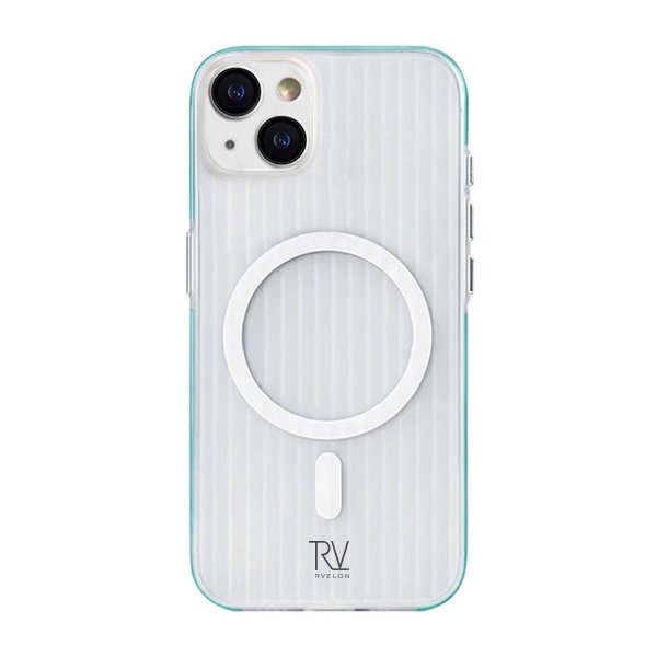 Rvelon iPhone 13/iPhone 14 Kuori Aaltopahvi MagSafe Sininen