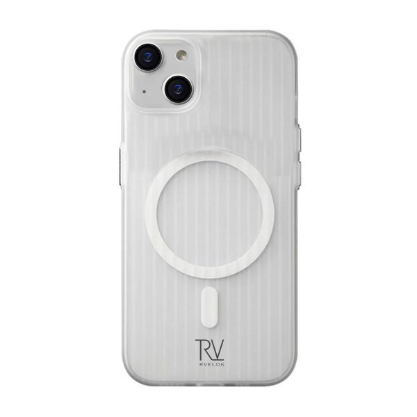 Rvelon iPhone 13/iPhone 14 Kuori Aaltopahvi MagSafe Valkoinen