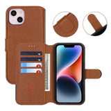 Rvelon iPhone 13/iPhone 14 Kotelo Magneettinen Irrotettava Kuori Ruskea