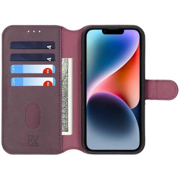 Rvelon iPhone 13/iPhone 14 -magneettikotelo, irrotettava kuori, violetti