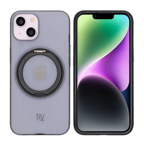 Rvelon iPhone 13/iPhone 14 Kuori Pyörivä MagSafe Teline Musta