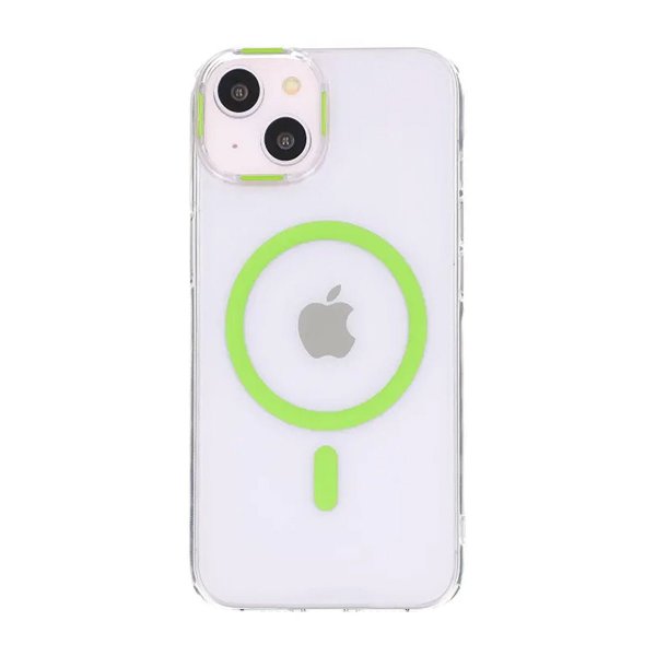 iPhone 13/iPhone 14 Kotelo TPU MagSafe Vihreä