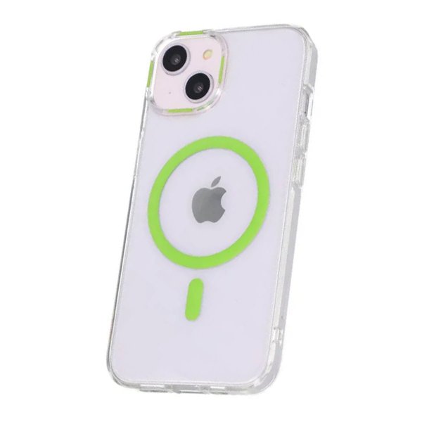 iPhone 13/iPhone 14 Kotelo TPU MagSafe Vihreä