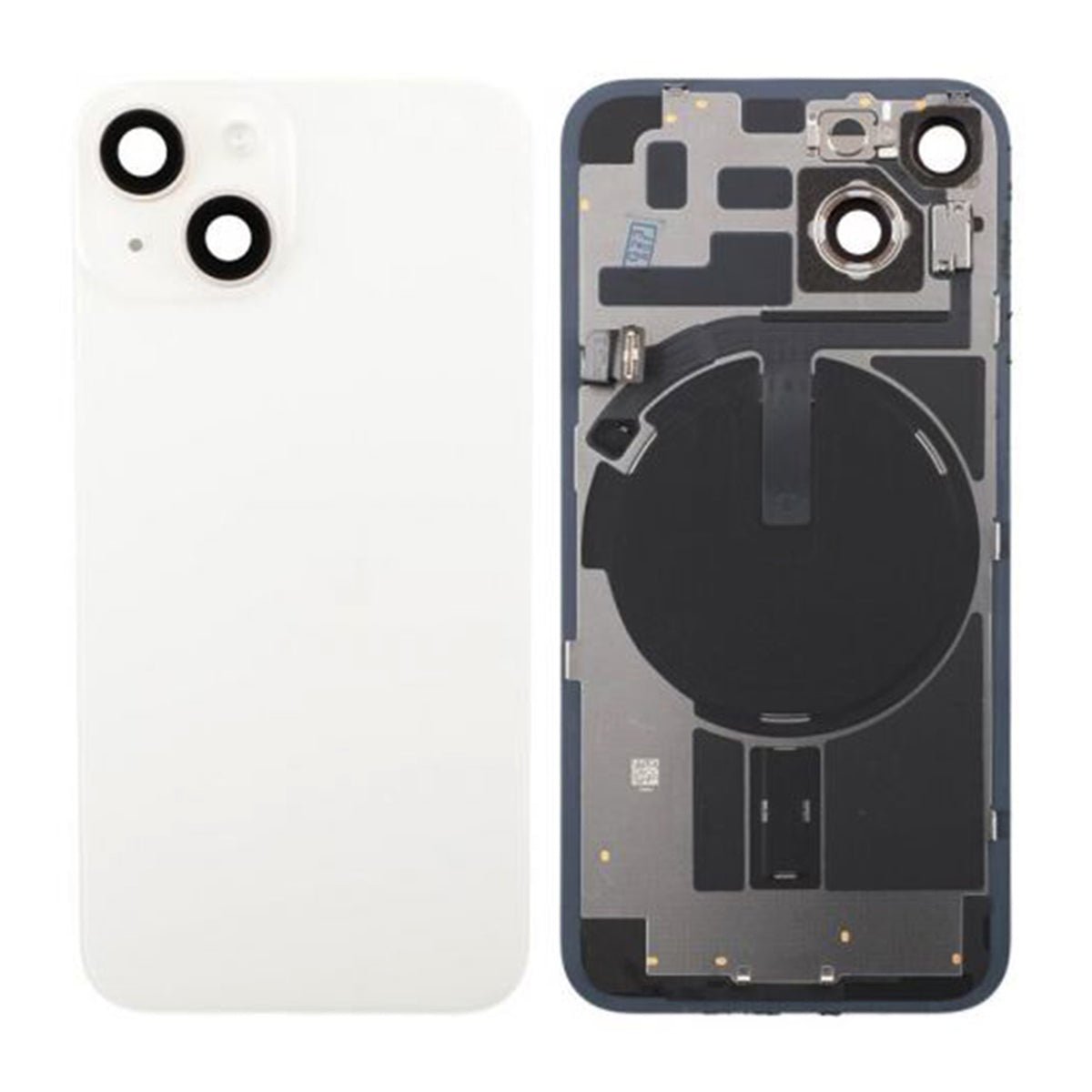 iPhone 14 - täydellinen lasinen takakansi - Valkoinen