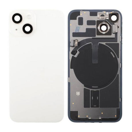iPhone 14 - täydellinen lasinen takakansi - Valkoinen