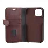 Buffalo iPhone 13/14/15 Kotelo 2-in-1 Irrotettava lompakko Ruskea