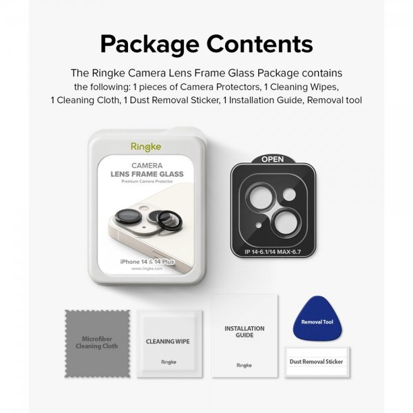 Ringke iPhone 14/iPhone 14 Plus Kamerasuojus Camera Lens Frame Musta