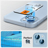 Spigen iPhone 14/iPhone 14 Plus Kamerasuojus GLAS.tR EZ Fit Optik Pro Sininen 2 kpl