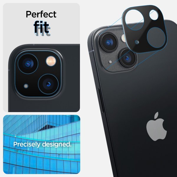 Spigen iPhone 14/iPhone 14 Plus Kamerasuojalasi.tR Optik, 2 kpl, musta