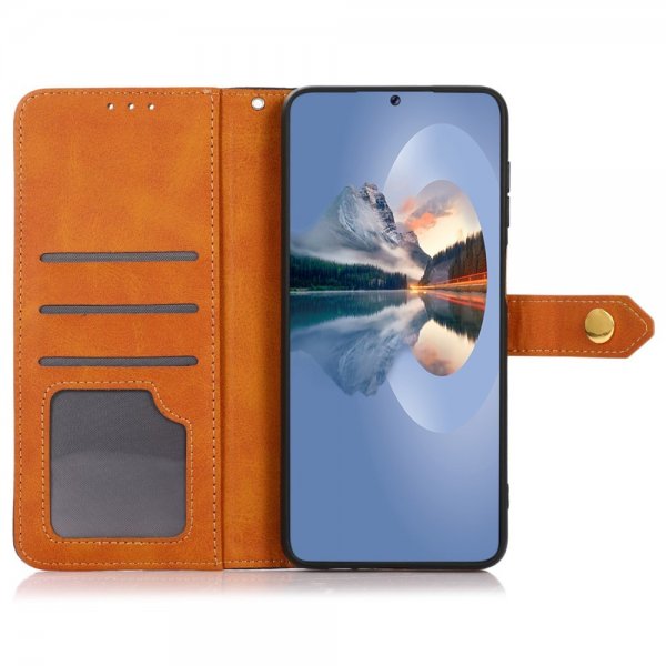 iPhone 14 Plus -kansi läpällä, ruusukulta