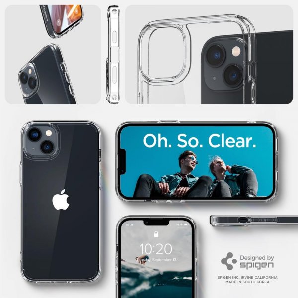 Spigen iPhone 14 Plus Crystal Hybrid -suojakuori, kirkas