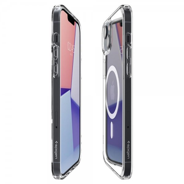 Spigen iPhone 14 Plus Crystal Hybrid MagFit -suojakuori, valkoinen
