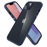 Spigen iPhone 14 Plus -suojakuori, Crystal Hybrid, laivastonsininen