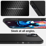 Spigen iPhone 14 Plus -kuori Liquid Air Matte Black