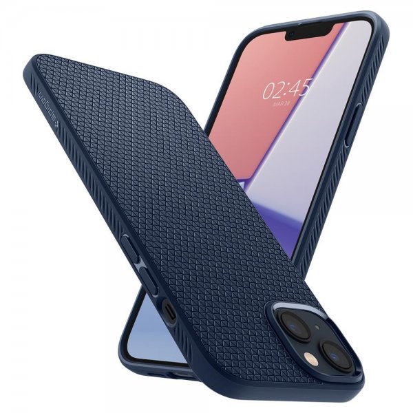 Spigen iPhone 14 Plus Suojakuori Liquid Air Navy Blue