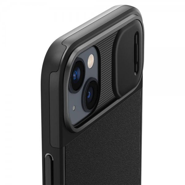 Spigen iPhone 14 Plus -suojakuori Optik Armor MagFit Musta