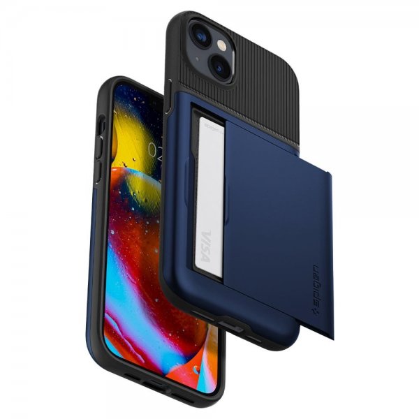 Spigen iPhone 14 Plus -kuori Slim Armor CS Navy Blue