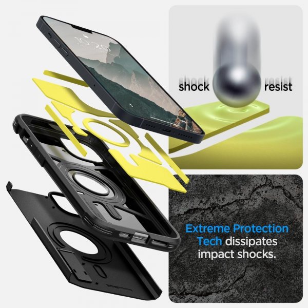 Spigen iPhone 14 Plus Tough Armor MagFit -kuori, musta