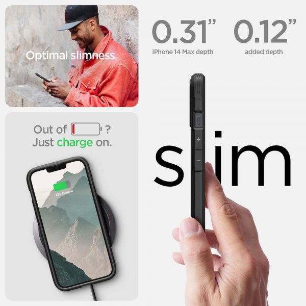 Spigen iPhone 14 Plus Tough Armor MagFit -kuori, musta