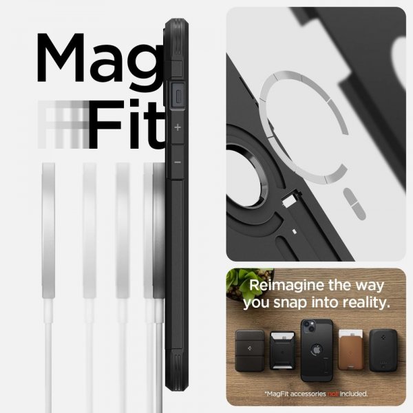 Spigen iPhone 14 Plus Tough Armor MagFit -kuori, musta