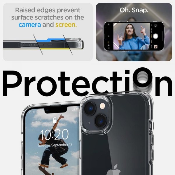 Spigen iPhone 14 Plus -suojakuori, Ultra Hybrid, Crystal Clear