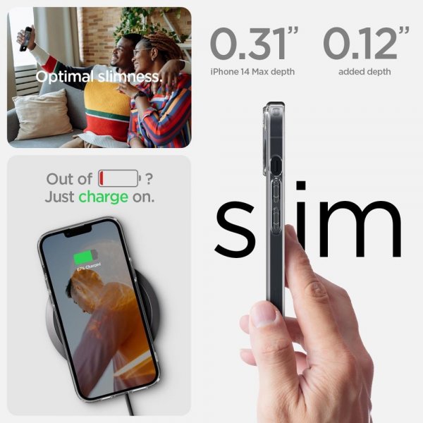 Spigen iPhone 14 Plus -suojakuori, Ultra Hybrid, Crystal Clear