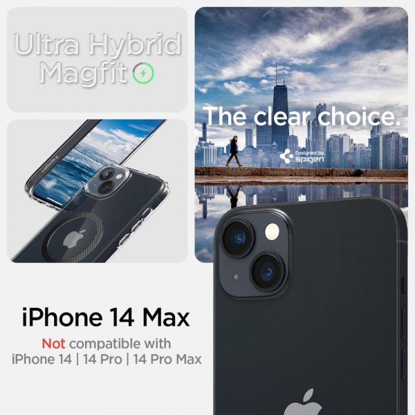 Spigen iPhone 14 Plus -suojakuori Ultra Hybrid MagFit Carbon Fiber