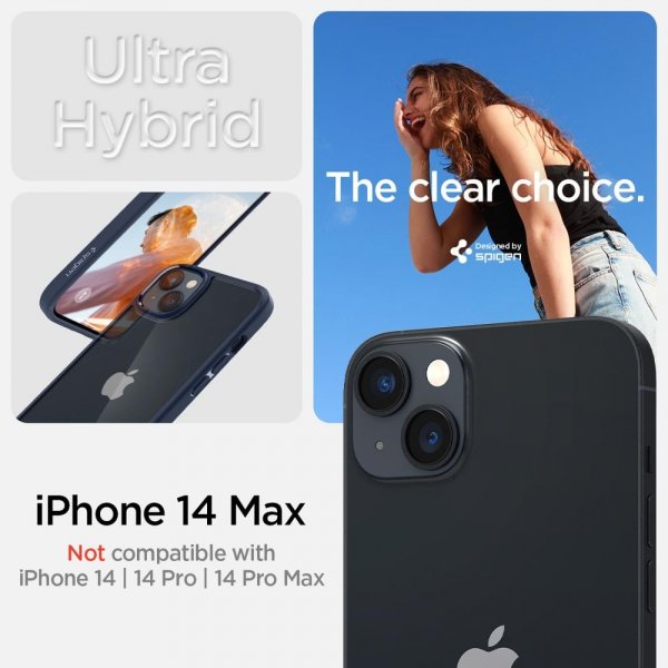 Spigen iPhone 14 Plus -suojakuori Ultra Hybrid Navy Blue
