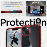 Spigen iPhone 14 Plus -suojakuori Ultra Hybrid Red Crystal