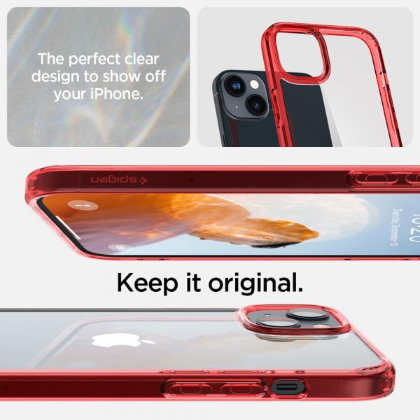 Spigen iPhone 14 Plus -suojakuori Ultra Hybrid Red Crystal